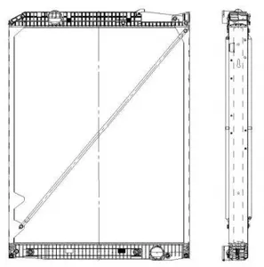 NRF 519578 Радиатор 1015x829х48 Mercedes actros mp2+mp3 091996 (с рамкой)
