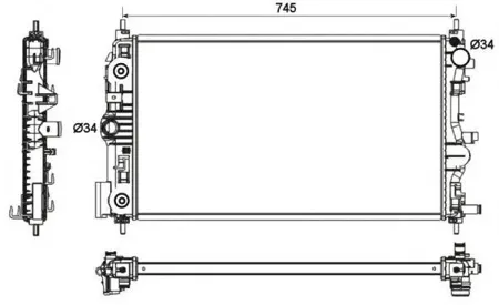 NRF 53131 Радиатор двигателя Chevrolet Orlando 2.0D 11-