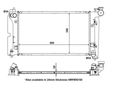 NRF 53325 Радиатор двигателя