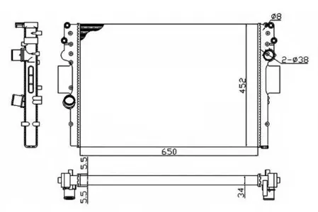 NRF 53614A Радиатор двигателя