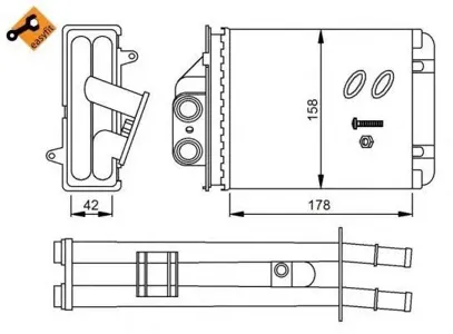 NRF 53641 Теплообменник, отопление салона