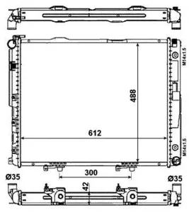 NRF 53786 Радиатор двигателя