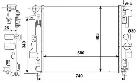 NRF 53801 Радиатор