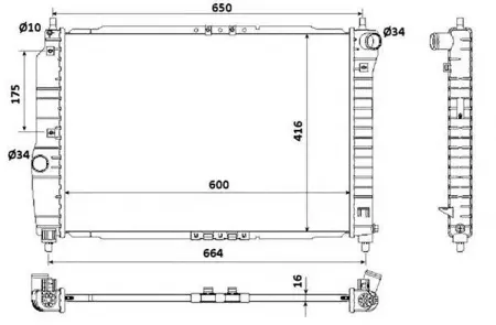 NRF 53902 Радиатор Chevrolet Aveo 2006- 1.21.4 MT паяный
