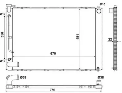 NRF 53974 Радиатор двигателя