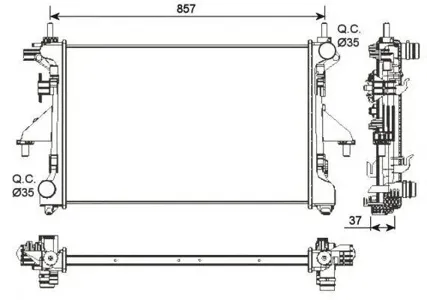 NRF 54202 Радиатор двигателя