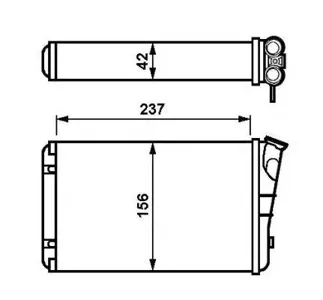 NRF 54238 Радиатор отопителя Opel Omega B 2.0-3.22.0D-2.5D 94-03