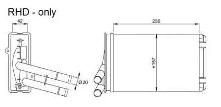 NRF 54302 Теплообменник, отопление салона