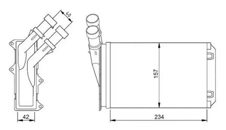 NRF 54308 Радиатор печки cit xantiaxsarapgt 306 91