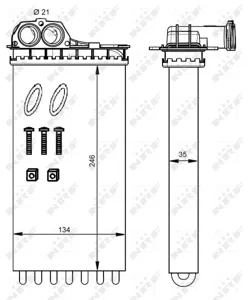 NRF 54332 Радиатор отопителя