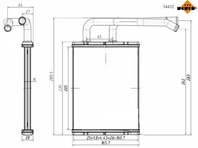 NRF 54432 Радиатор отопителя
