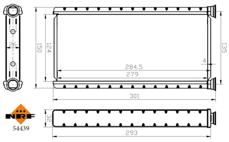 NRF 54439 Теплообменник, отопление салона