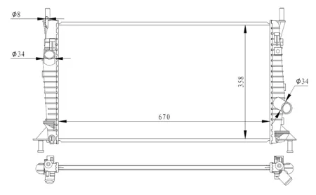 NRF 550014 Радиатор двигателя