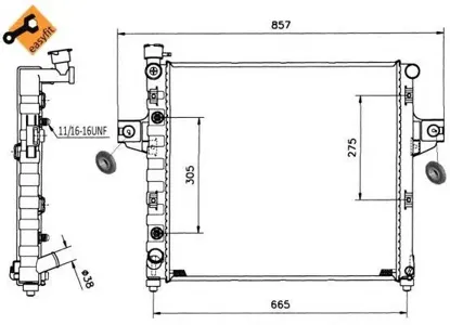 NRF 58112 Радиатор двигателя