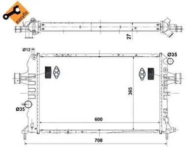 NRF 58344 Радиатор двигателя