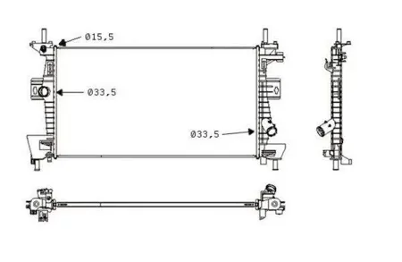 NRF 58487 Радиатор Ford Focus III 1.61.82.0 11> Ford -Max II 1.6 10->
