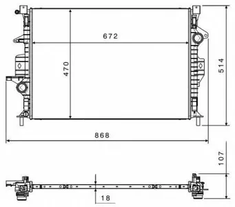 NRF 58499 Радиатор двигателя (Al) Volvo V40 2.0D 12-