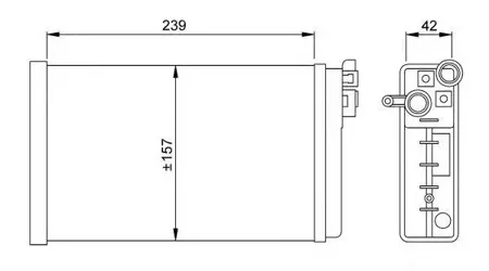 NRF 58640 Радиатор отопителя
