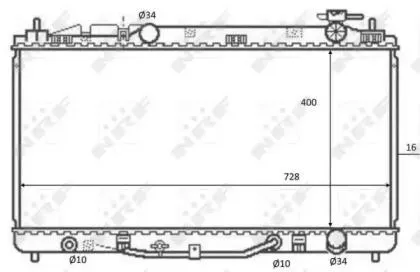 NRF 59079 Радиатор двигателя AT Toyota Camry (ACV40)