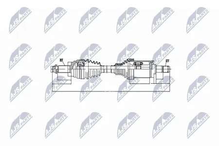 NTY NPWBM015 Вал приводной, левый