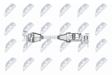 NTY NPWBM029 Вал приводной, передний левый