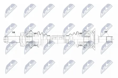 NTY NPWBM069 Вал приводной, задний