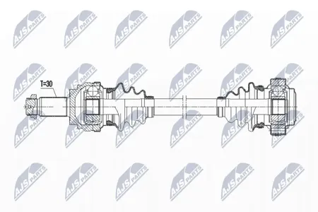 NTY NPWBM071 привод задний BMW X1 SDRIVE 18I 09>