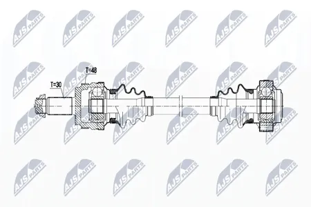 NTY NPWBM107 Полуось ( BMW x3 05-10 задna, лев)