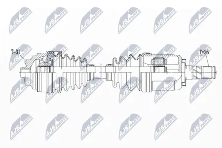 NTY NPWBM133 Приводной вал