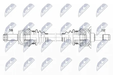 NTY NPWBM160 Полуось