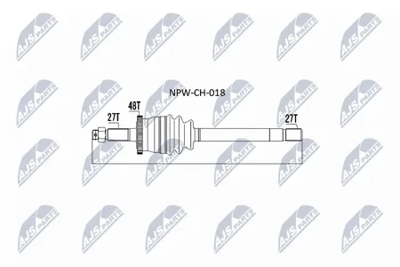 NTY NPWCH018 Полуось
