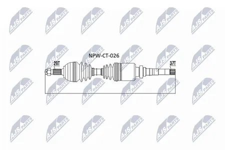 NTY NPWCT026 Полуось