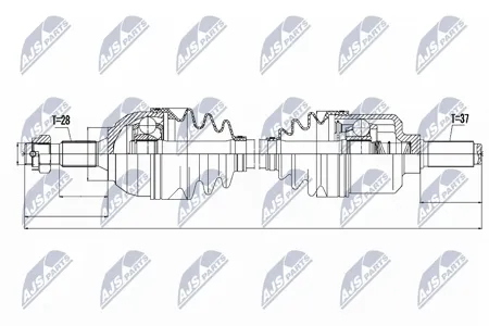 NTY NPWCT052 Вал приводной, левый