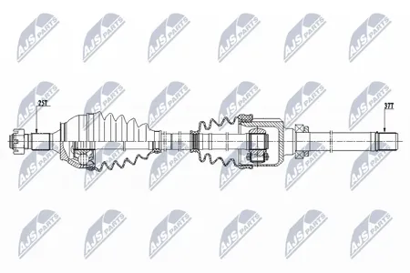 NTY NPWCT081 Вал приводной правый