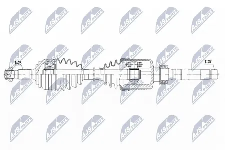 NTY NPWCT121 Полуось