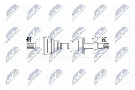 NTY NPWFR050 Вал приводной, передний левый