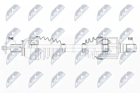 NTY NPWFR096 Полуось