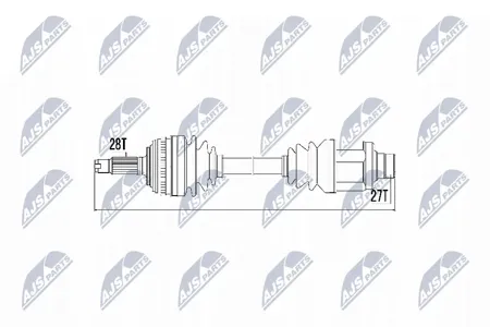 NTY NPWHD036 Полуось Honda cr-v 2.0 95-01 левый