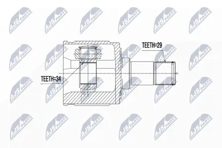 NTY NPWHD039 Шрус внутренний ( Honda Accord 2.2i-dtec 08-, crv 2.2i-cdti2.2i-dtec 07-, legend 3.53.7 06-, Accord crosstour 10-, Acura rdx 06-12 левый)