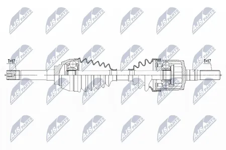 NTY NPWIS005 Полуось ( Isuzu D-MAX 2.5CRDI 4WD 12-, 1.9DDI 4WD 17- ПЕРЕДНИЙ, ЛЕВЫЙ, ПРАВЫЙ, МКПП, АКПП )
