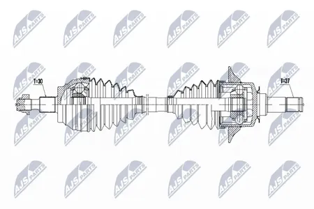 NTY NPWME068 Полуось