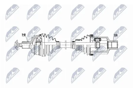 NTY NPWME070 привод передний левый MB W212/W221 08-13