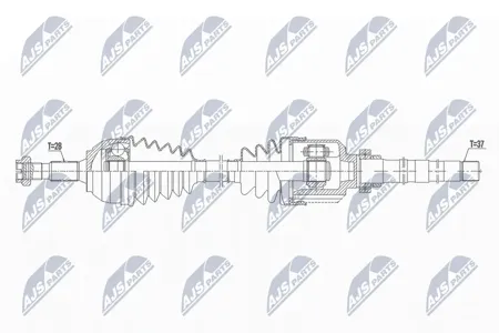 NTY NPWPE053 Полуось