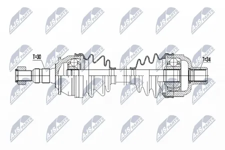 NTY NPWPL083 привод правый Opel Astra 1.7D 12>