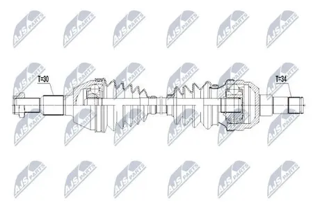 NTY NPWPL087 Приводной вал