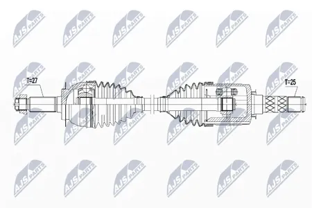 NTY NPWSB015 Вал приводной