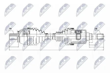 NTY NPWVV033 Приводной вал