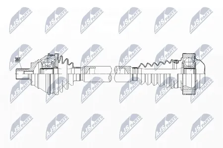 NTY NPWVW107 Приводной вал