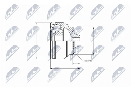 NTY NPZBM009 Шрус наружный BMW 5 (F10)7 (F01) 07-15 3725шл