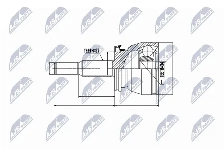 NTY NPZFR002 Шрус наружный ( Ford explorer 4.0 95-05, 4.0 atm 02-05)